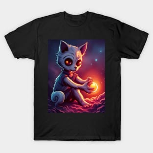 Gloriana the Cutest Cat in the World Manifests a Light Orb T-Shirt